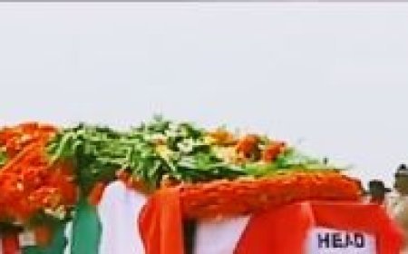 BODY OF MARTYRED ODIA JAWAN SUSHANT KHUNTIA CONSIGNED TO FLAMES WITH FULL STATE HONOUR