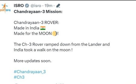 ଚନ୍ଦ୍ରରେ ଚାଲିଲା ରୋଭର ପ୍ରଜ୍ଞାନ