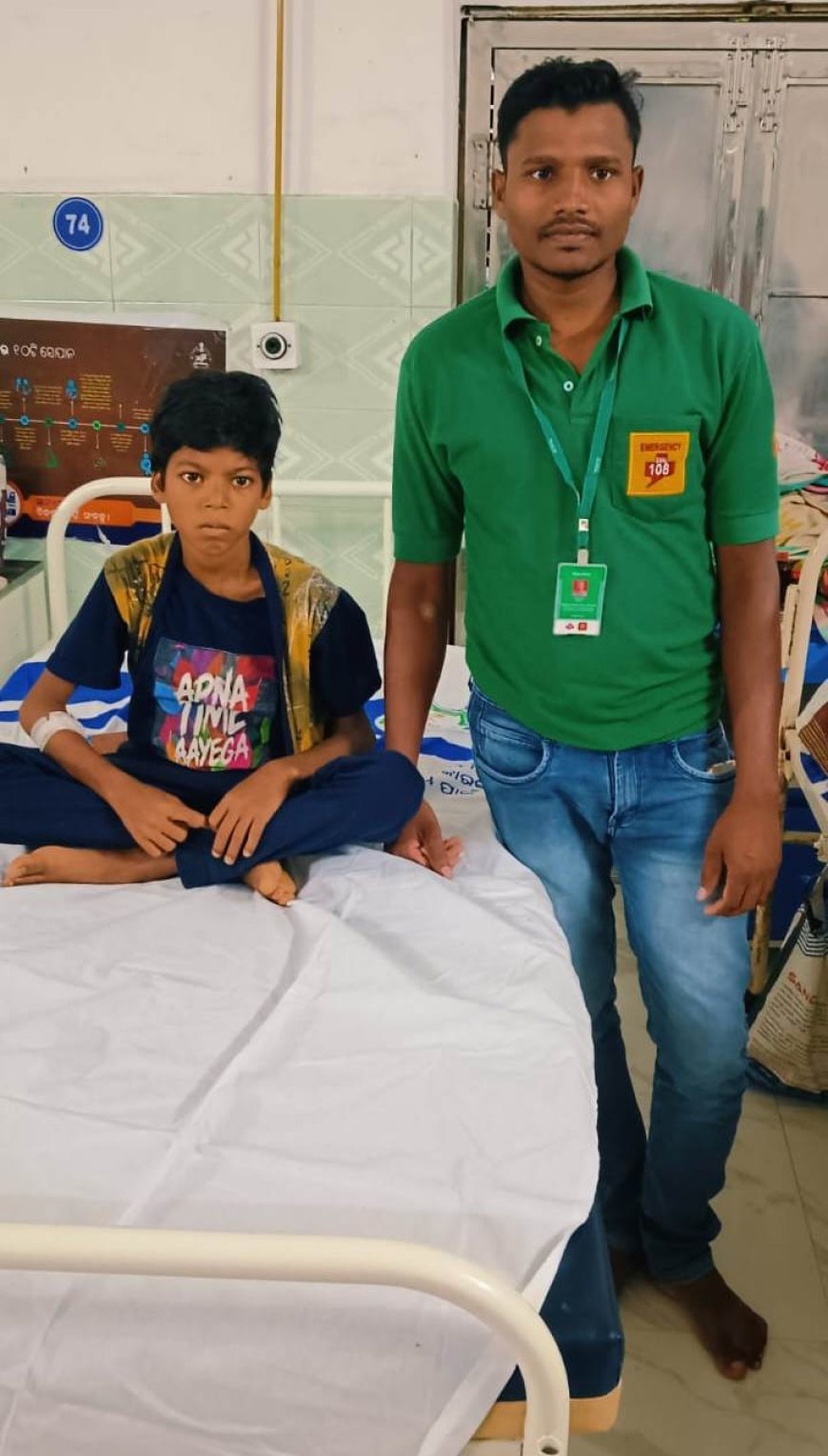 108 AMBULANCE CREW SHOWED HUMANITY BY DONATING BLOOD TO 13-YEAR-OLD BOY