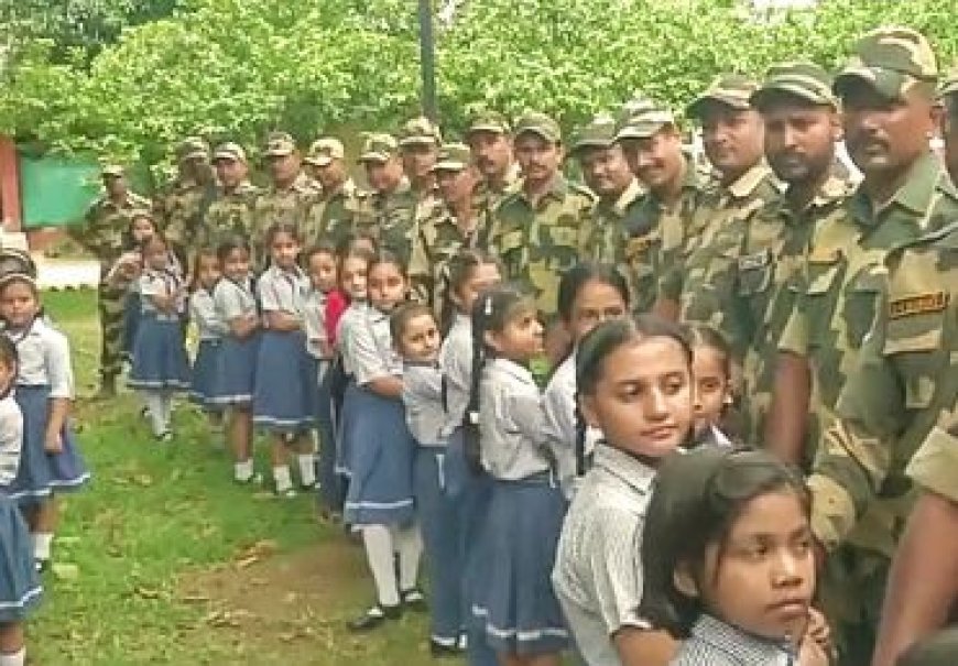 BSF JAWANS CELEBRATE RAKSHA BANDHAN WITH SCHOOL CHILDREN