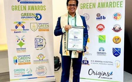 IIIT-BANGALORE RECEIVES PRESTIGIOUS 'GREEN UNIVERSITY AWARD 2023' AT NYC GREEN SCHOOL CONFERENCE