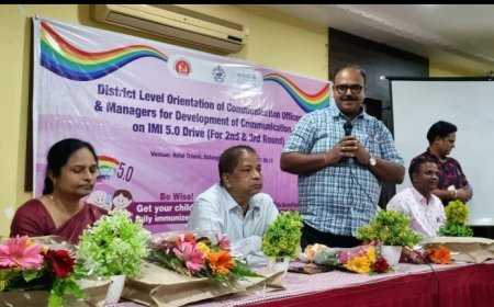 DISTRICT LEVEL ORIENTATION OF BLOCK COMMUNICATION OFFICERS, MANAGERS FOR DEVELOPMENT OF COMMUNICATION PLAN ON INTENSIFIED MISSION INDRADHANUSH HELD IN BALANGIR