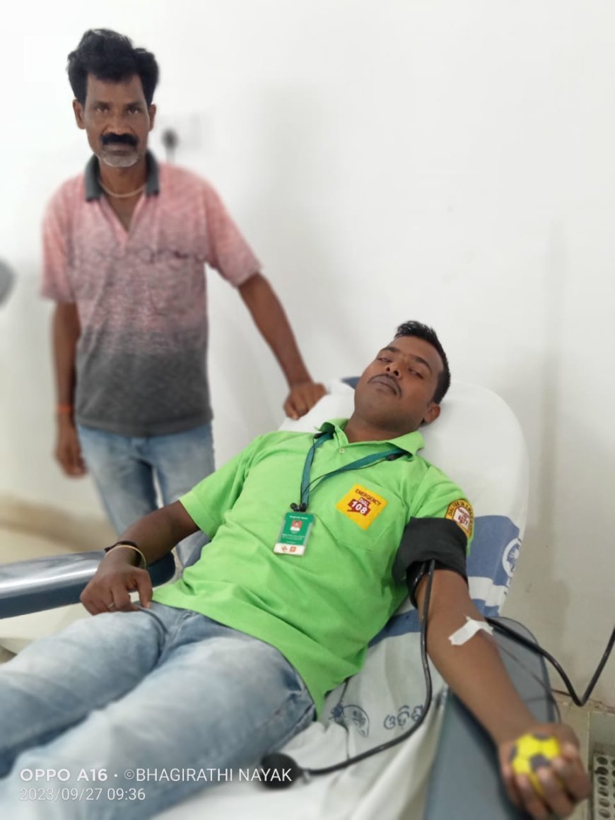 ମହିଳାଙ୍କୁ ରକ୍ତଦାନ କରି ନୂଆ ଜୀବନ ଦେଲେ ୧୦୮ ଆମ୍ବୁଲାନ୍ସ କର୍ମଚାରୀ