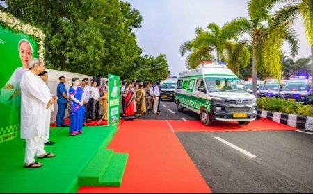 CM NAVEEN PATNAIK DEDICATES 26 NEW AMBULANCES
