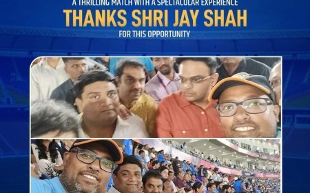 IDCA PRESIDENT SUMIT JAIN THANKS BCCI SECRETARY JAY SHAH FOR INVITING COMMITTEE MEMBERS OF DCCI TO WATCH MATCH BETWEEN INDIA AND PAKISTAN