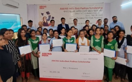 ARCELORMITTAL NIPPON STEEL INDIA AWARDS BETI PADHAO SCHOLARSHIPS TO 31 STUDENTS OF PARADEEP