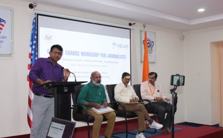 CLIMATE CHANGE WORKSHOP FOR TELUGU JOURNALISTS AT AMERICAN CORNER IN ANDHRA UNIVERSITY