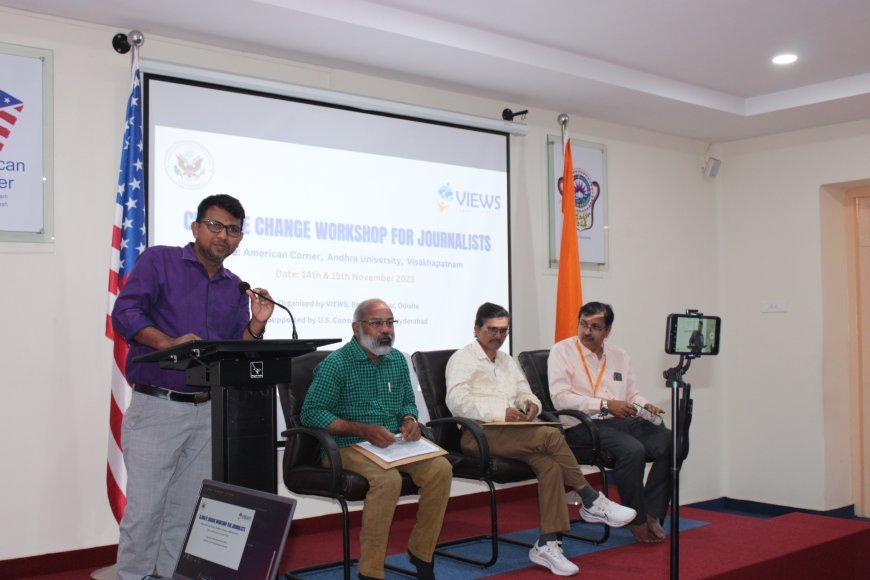 CLIMATE CHANGE WORKSHOP FOR TELUGU JOURNALISTS AT AMERICAN CORNER IN ANDHRA UNIVERSITY