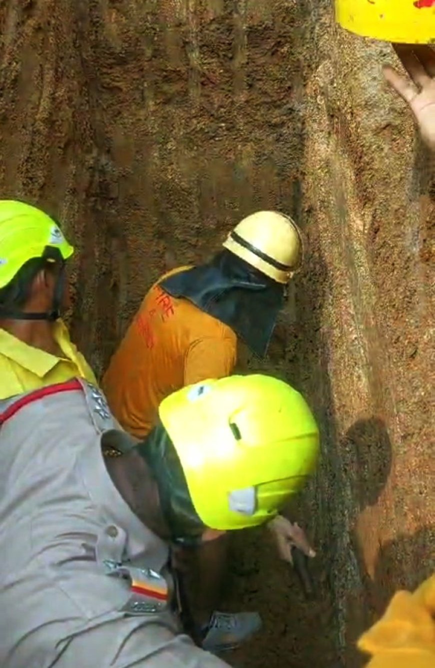 ELDERLY WOMAN RESCUED FROM DEEP BOREWELL, DIES