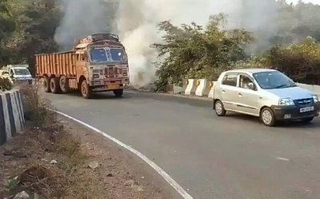 TRUCK DRIVER BURNT ALIVE IN MAYURBHANJ