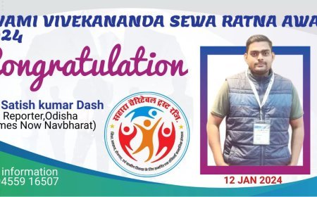 SWAMI VIVEKANANDA SEWA RATNA AWARD 2024 AWARDED TO ODISHA JOURNALIST