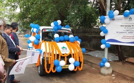 SBI SANJEEVANI - MOBILE MEDICAL UNIT FLAGGED OFF