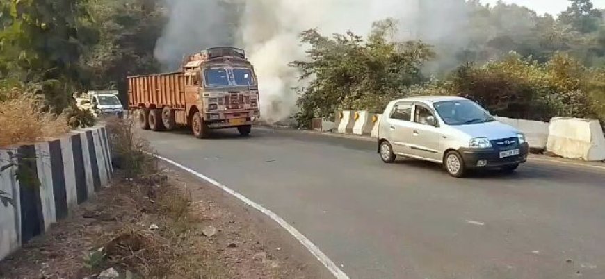 TRUCK DRIVER BURNT ALIVE IN MAYURBHANJ