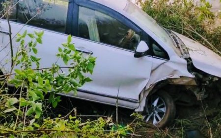 MP RAMESH MAJHI, TWO OTHERS INJURED AFTER CAR SKIDS OFF ROAD