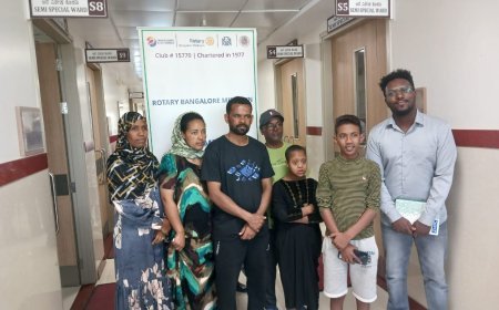 Rotary Bangalore Midtown Facilitates Life-Saving Heart Surgeries for Five Ethiopian Children at Sri Jayadeva Institute of Cardiology with the Support of Rtn Bimal Desa