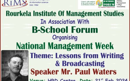 B-SCHOOL FORUM KNOWLEDGE CENTRE IN ASSOCIATION WITH ODISHA MANAGEMENT COLLEGE ASSOCIATION CELEBRATING 4TH NATIONAL MANAGEMENT WEEK