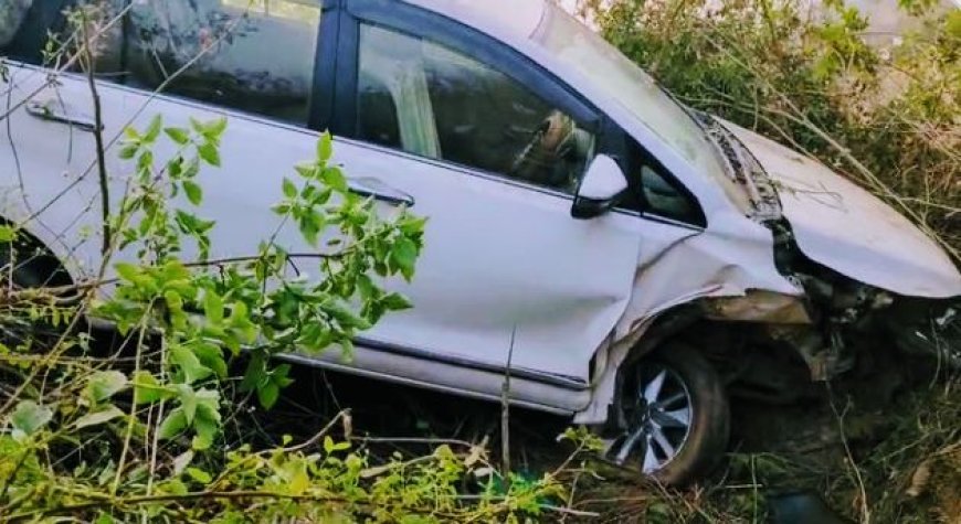 MP RAMESH MAJHI, TWO OTHERS INJURED AFTER CAR SKIDS OFF ROAD
