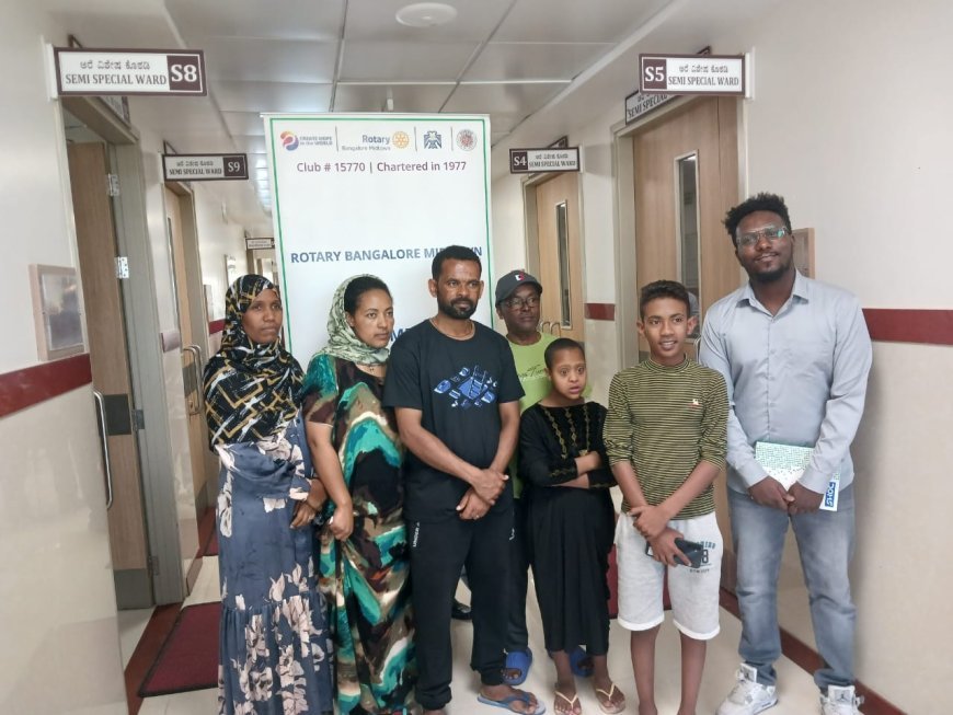 Rotary Bangalore Midtown Facilitates Life-Saving Heart Surgeries for Five Ethiopian Children at Sri Jayadeva Institute of Cardiology with the Support of Rtn Bimal Desa