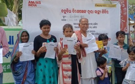 ARCELORMITTAL NIPPON STEEL INDIA ORGANISES MULTI-SPECIALITY HEALTH CAMPS IN 11 VILLAGES OF MAHAKALAPADA BLOCK IN KENDRAPARA