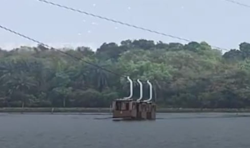 ପାଣି ଭିତରକୁ ଖସିପଡ଼ିଲା ନନ୍ଦନକାନନର ରୋପୱେ କ୍ୟାବିନ୍