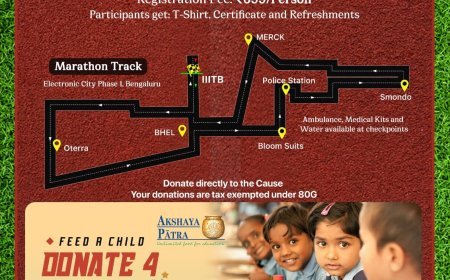 IIIT-B and Akshaya Patra Join Forces for Miles4Meals Marathon, 95-Year-Old Runner Registers