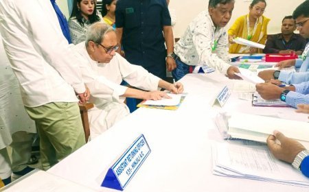 BJD SUPREMO NAVEEN PATNAIK FILES NOMINATION FOR HINJILI ASSEMBLY SEAT