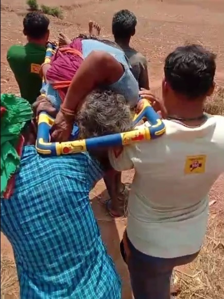 ଜଙ୍ଗଲ ରାସ୍ତାରେ ରୋଗୀଙ୍କୁ ୪ କି.ମି ବୋହିଆଣିଲେ ୧୦୮ ଆମ୍ବୁଲାନ୍ସ କର୍ମଚାରୀ