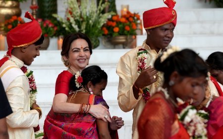 AMBANI FAMILY WEDDING CELEBRATIONS START WITH MASS WEDDING FOR UNDERPRIVILEGED COUPLES