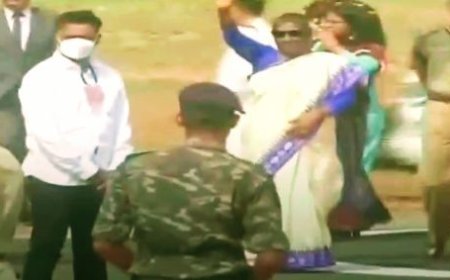 PRESIDENT DROUPADI MURMU ARRIVES IN BHUBANESWAR