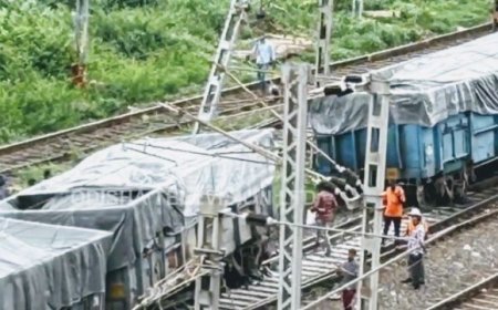 Goods train derails near Bhubaneswar railway station