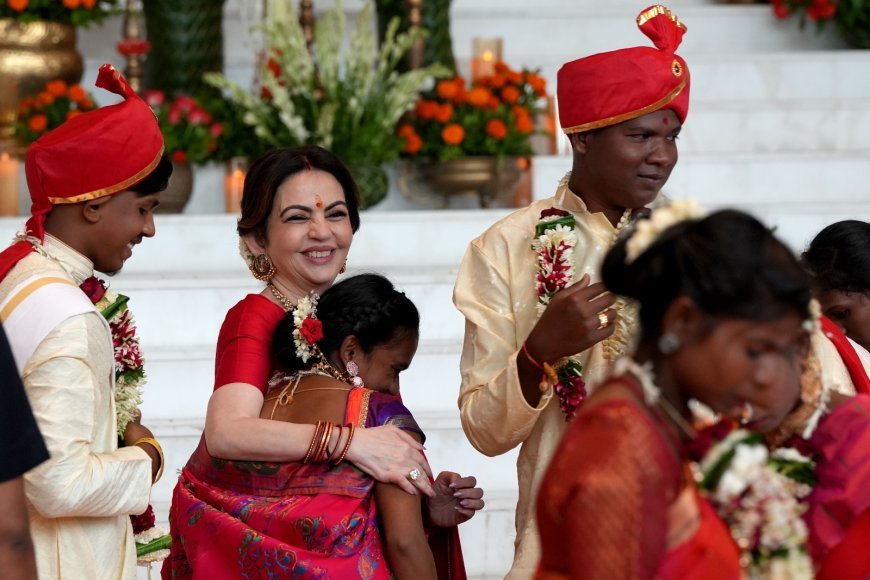 AMBANI FAMILY WEDDING CELEBRATIONS START WITH MASS WEDDING FOR UNDERPRIVILEGED COUPLES