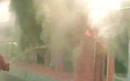 Korba-Vishakhapatnam Express catches fire