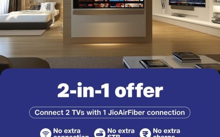 JioTV+ 2 in 1 offer Connect 2 TVs with 1 JioAirFiber connection