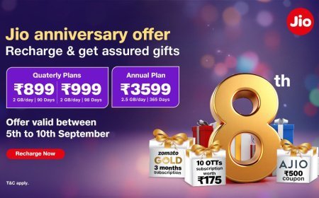 Jio announces 8th anniversary offer for mobility users