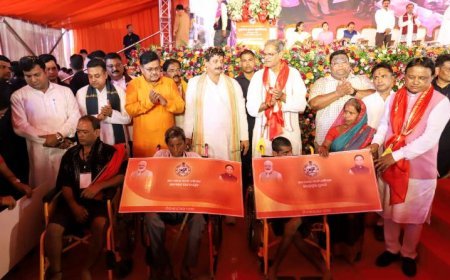 100 days of BJP Government in Odisha: CM Mohan Majhi hands over Subhadra Yojana cheques to eligible beneficiaries