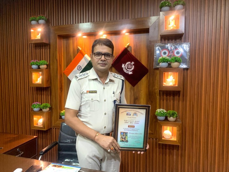 DSP Prashant Sahoo honoured with International Kalki Gaurav Award 2024