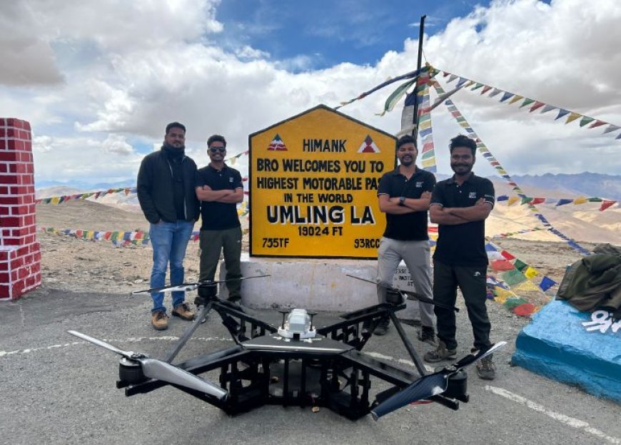 Odisha based BonV Aero sets World Record for High-Altitude UAV Hover Test at Umling La, Ladakh