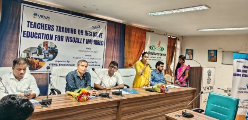 Workshop for teachers in 30 Odisha districts from 45 schools for visually impaired