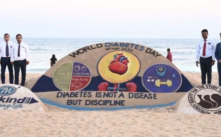 ପ୍ରାରମ୍ଭିକ ମଧୁମେହ ନିର୍ଣ୍ଣୟ ଏବଂ ସୁସ୍ଥ ଜୀବନଶୈଳୀକୁ ପ୍ରୋତ୍ସାହିତ କରିବା ନିମନ୍ତେ ବିଶ୍ୱ ମଧୁମେହ ଦିବସରେ ଅଭିନବ ବାଲୁକାକଳା