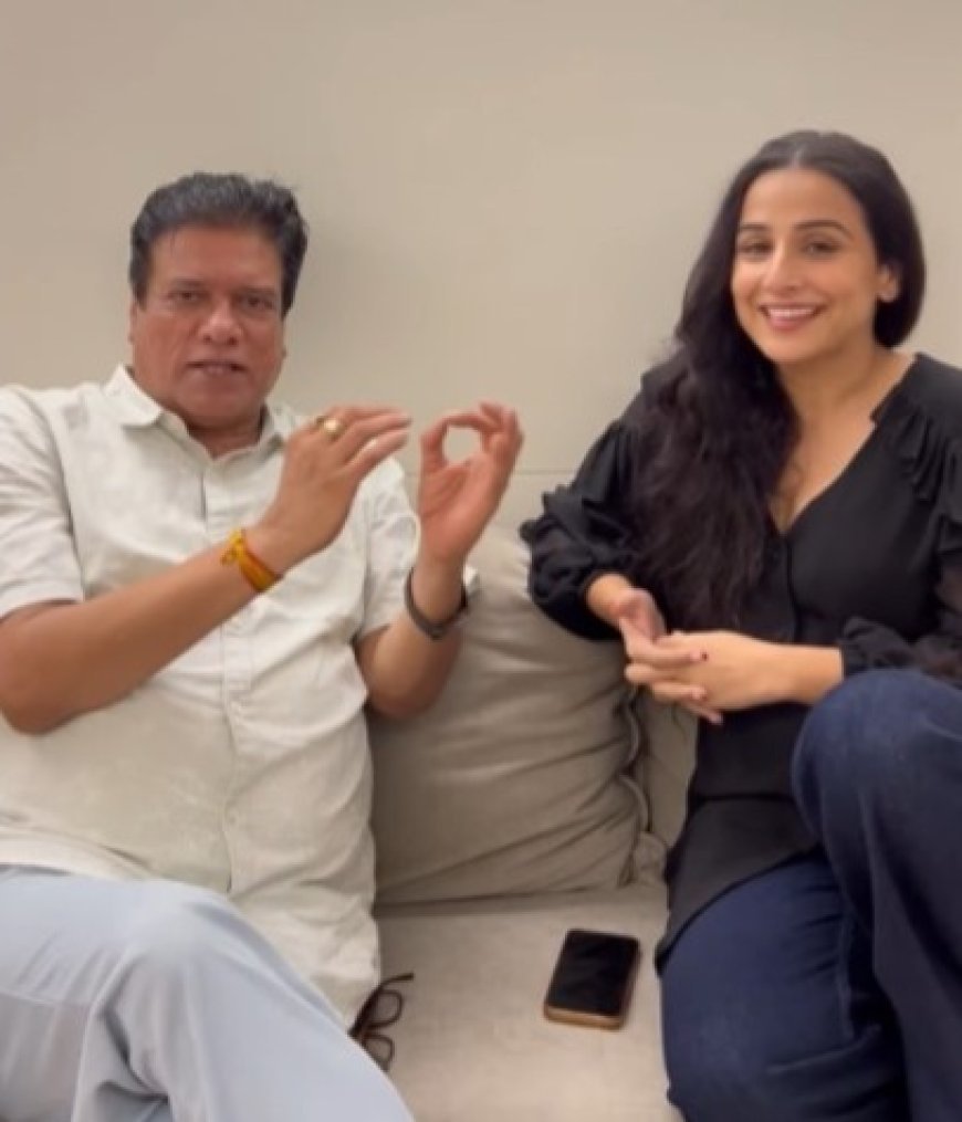 Vidya Balan recited popular Bengali poem 'Shupatho' written by Sukumar Ray; Shared adorable video with 'Bhool Bhulaiyaa 3' co-star Rajesh Sharma