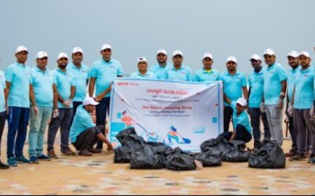 Sea beach cleaning drive held at Paradeep by AM/NS Ports