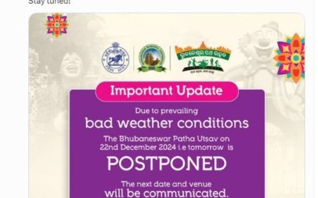 Bhubaneswar Patha Utsav postponed due to bad weather conditions