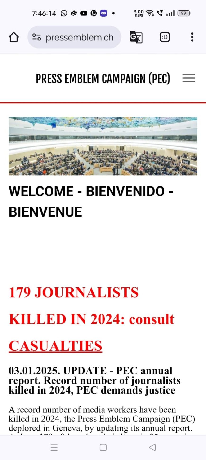 Record number of journalists killed in 2024, PEC demands justice