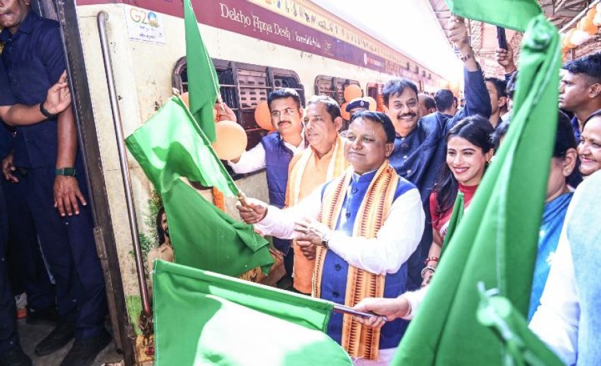 Special pilgrimage train carrying 800 senior citizens from Bhubaneswar departs