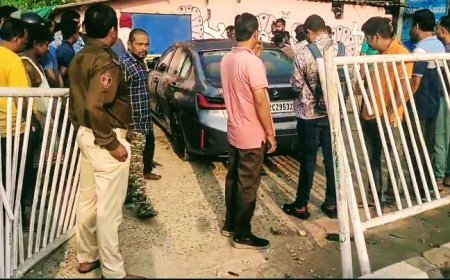 BMW car crashes into house in Bhubaneswar