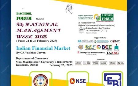 B-School Forum 5th National Management Week Conclave conducted PRATHAM Financial Planning Program by National Stock Exchange