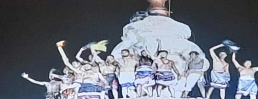 Mahadeepa placed atop Lingaraj Temple