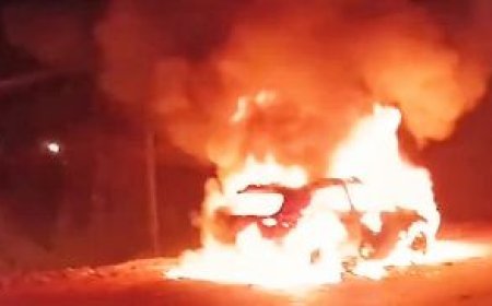 Car catches fire, driver burnt alive
