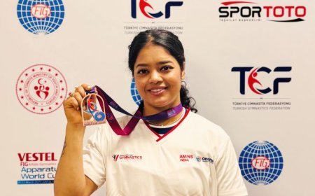 Pranati Nayak of Odisha AM/NS India Gymnastics High Performance Centre bags Bronze in FIG Apparatus World Cup 2025