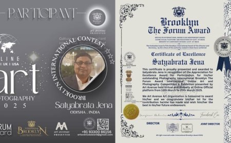 Odisha's Satyabrata Jena bags Brooklyn International The Forum Excellence Award Art & Photography Competition